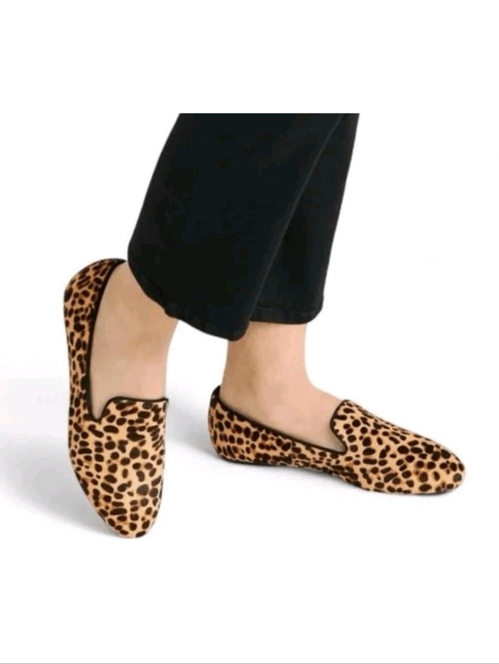Birdies Leopard Print Faux Shearling Slippers in Tan and Black